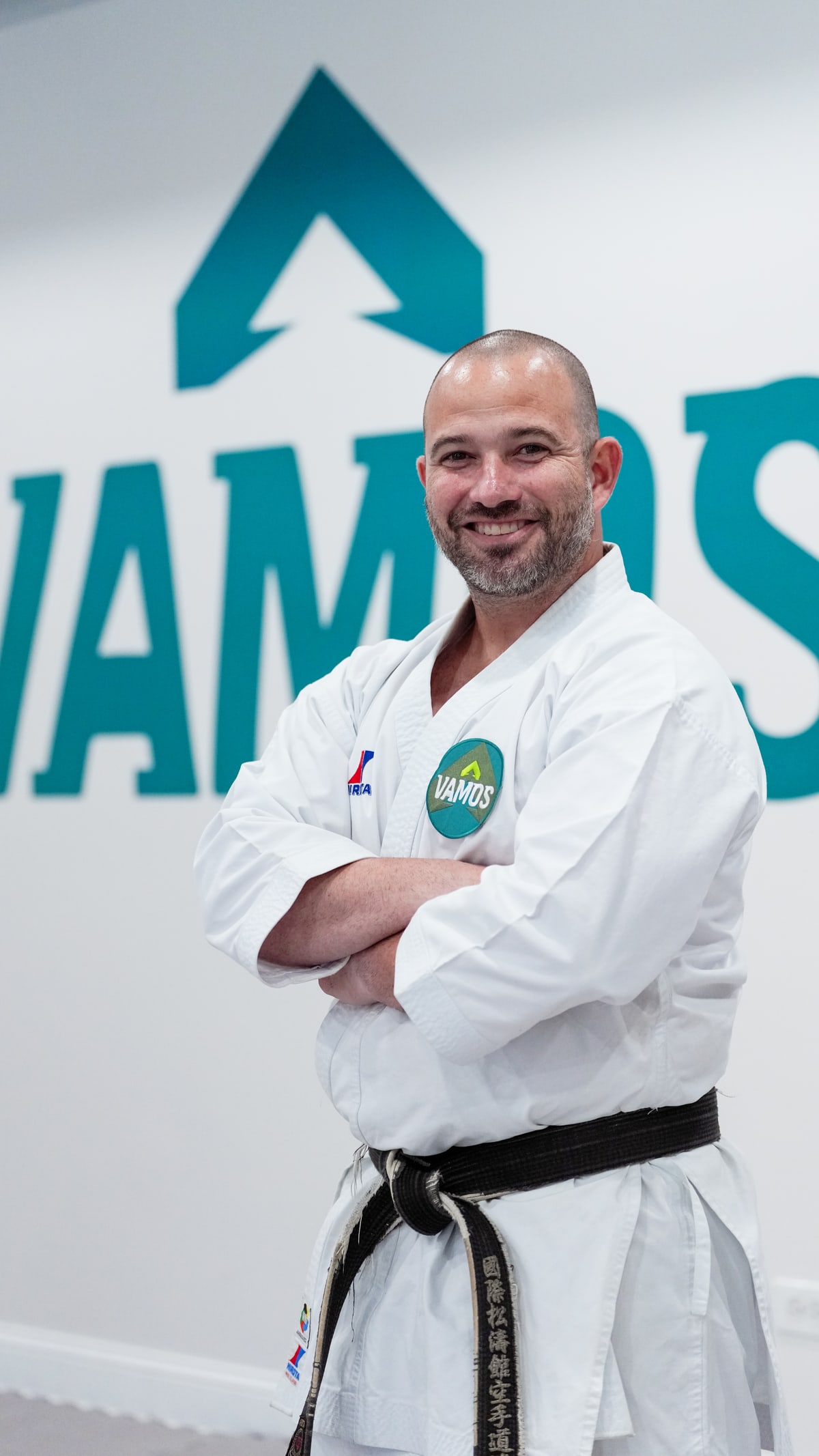 Sensei Jean Carlos Vasquez Celano in a Vamos karate gi